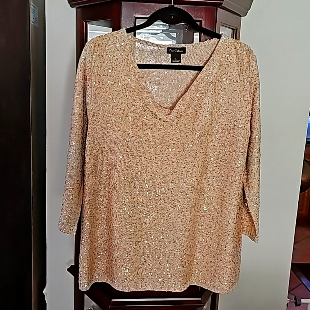Gold Sequin Top